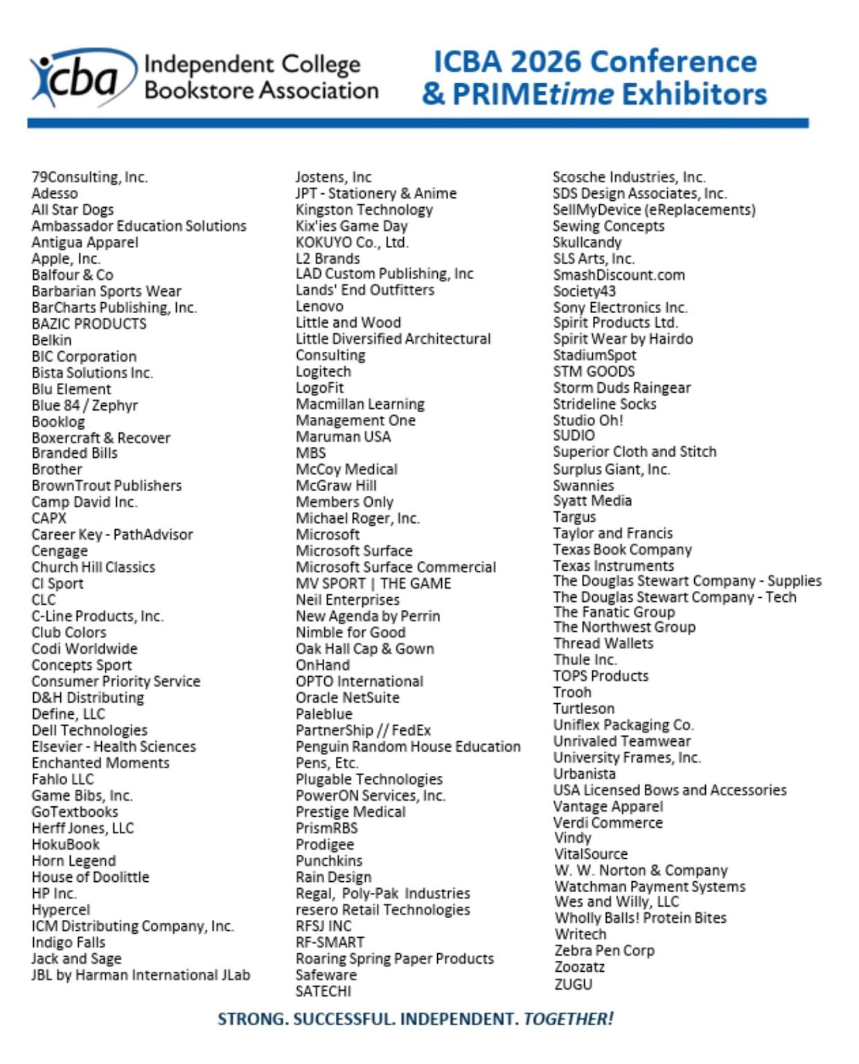 Conference Exhibitors